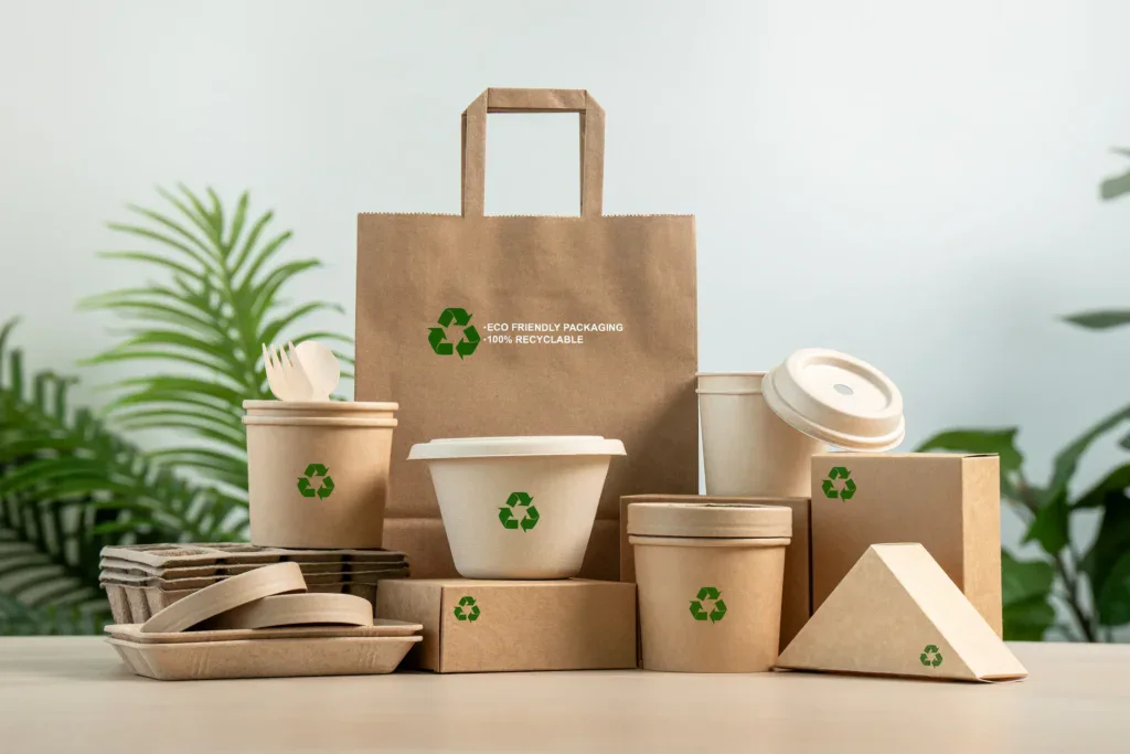 Envases, vasos y bolsas de cartón reciclable representan el avance de soluciones de packaging más eco friendly, pensadas para reducir el consumo de materiales, disminuir la cantidad de residuos y limitar el impacto ambiental de la industria. 