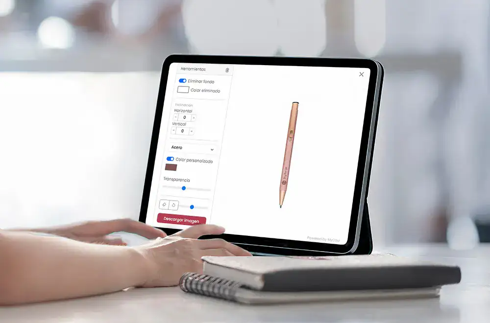 mycavi-muestras-virtuales Herramienta de MyCavi para generar una muestra virtual de un artículo promocional y visualizar su personalización antes de preparar una cotización.