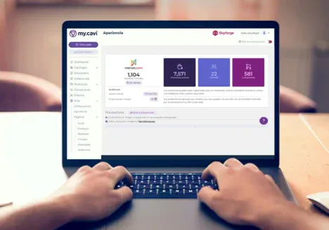 MyCavi: una solución digital para cada distribuidor de artículos promocionales Panel de control de MyCavi con información centralizada para gestionar catálogos, precios, existencias y productos promocionales.
